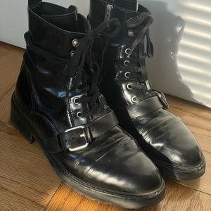 AllSaints black leather boots